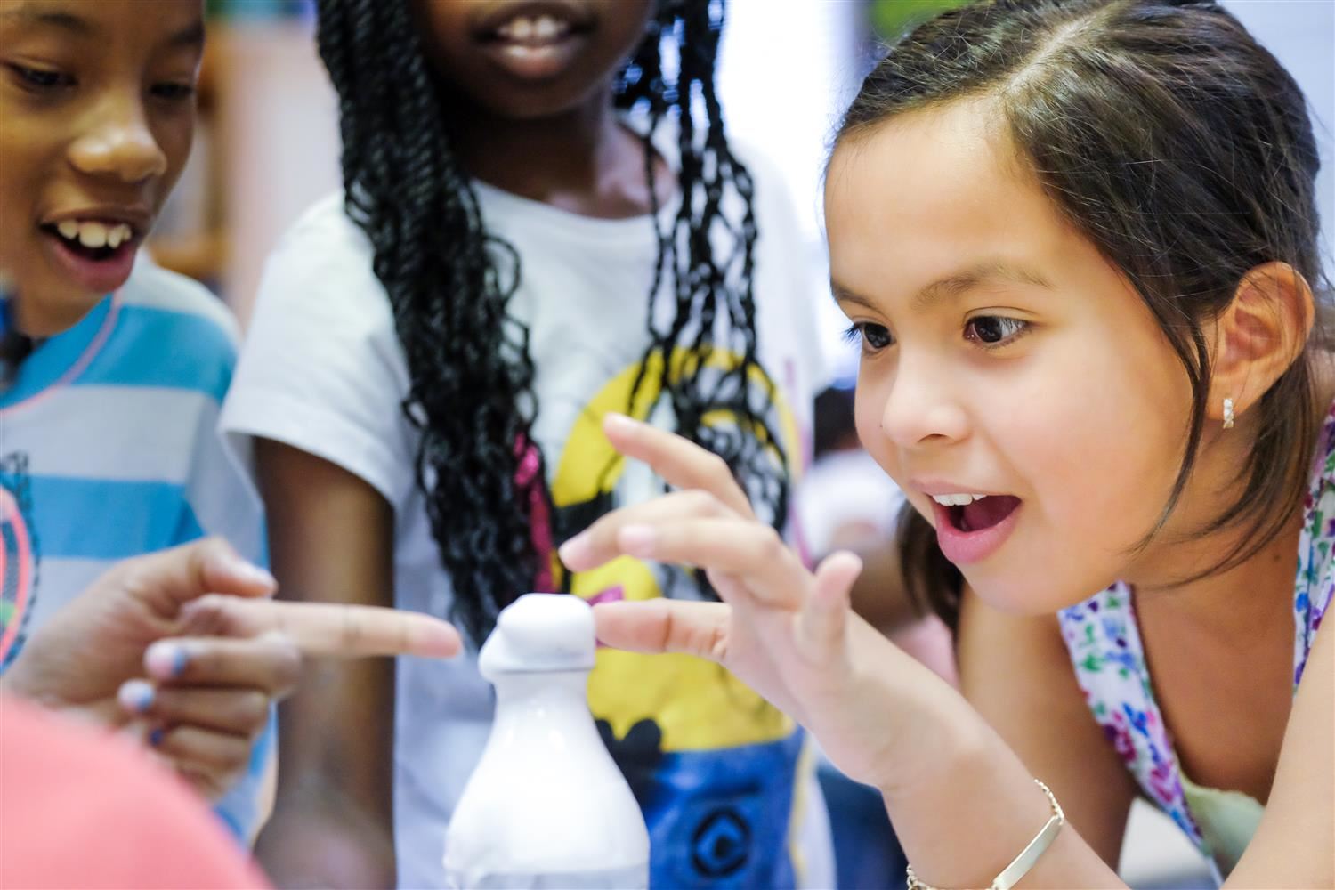 Fox Road Elementary students conduct an experiment  